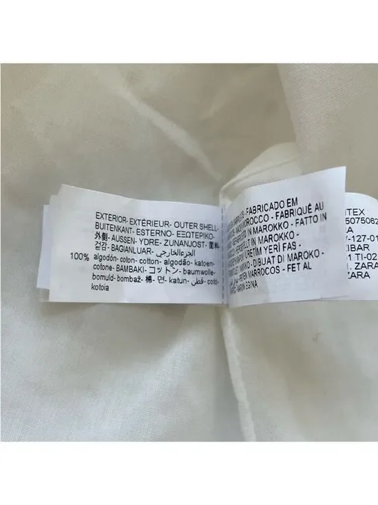 NWOT ZARA CUTWORK EMBROIDERY MIDI DRESS WHITE Size L - Picture 5 of 9